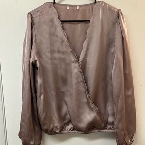 Silky Wrap Blouse